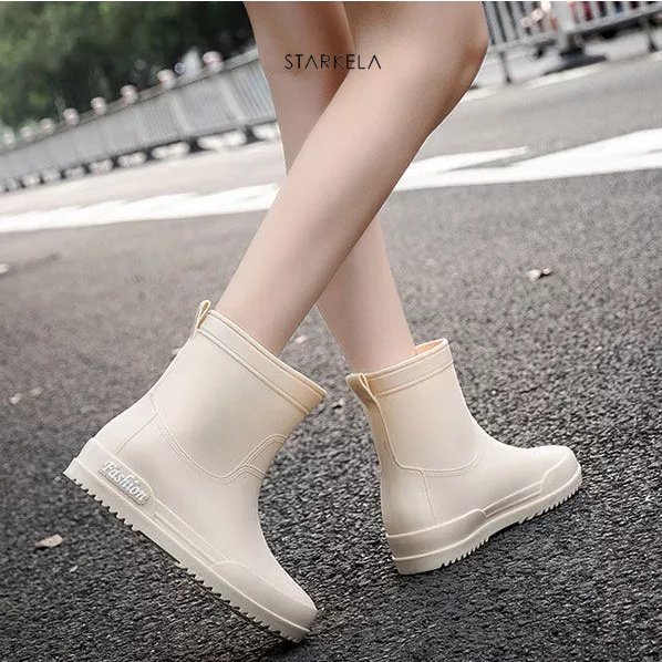 Sepatu Karet Tahan Air Tabung Pendek Anti Selip Dan Tahan Aus Sepatu Boots Wanita Import Premium Bots Premium Terkini Korean Style Sneakers Quality Fashion Boot