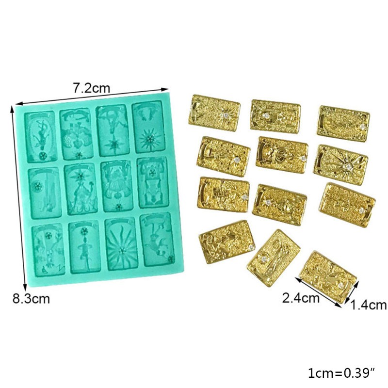 Glitter DIY Craft Card Necklace Epoxy Resin Mold Earrings Pendant Casting Silicone Mould