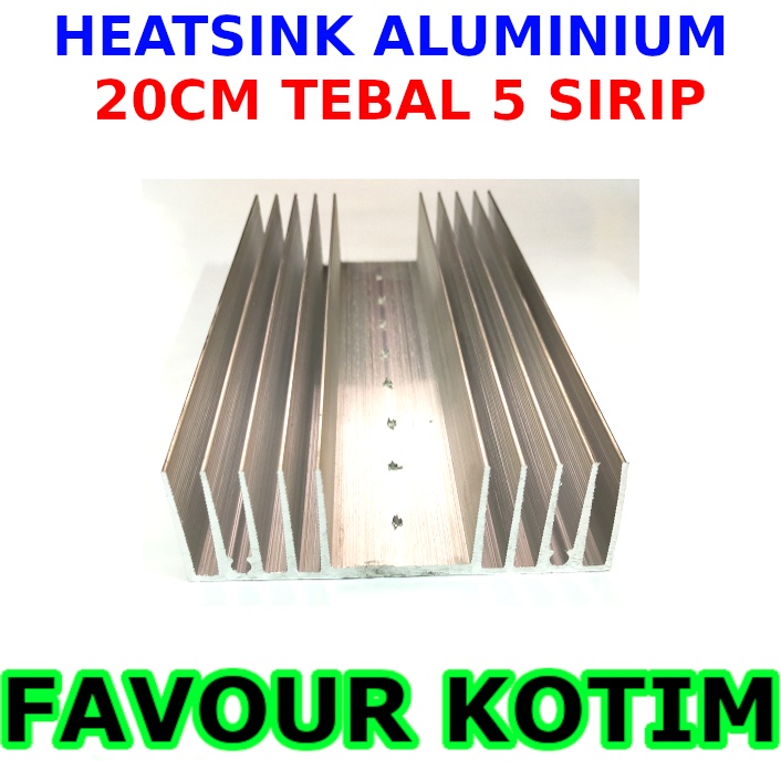 PENDINGIN POWER SANKEN 30 CM 5 SIRIP TEBAL HEATSINK ALUMINIUM FVKOTIM