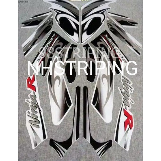 STRIPING STIKER ORI KAWASAKI NINJA R POLET 2012 PUTIH