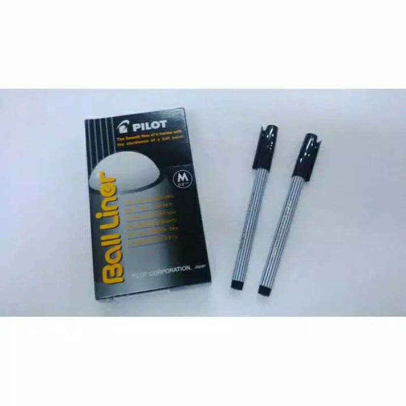 

PILOT BallLiner medium 0.8mm bolpen pena hitam balliner 1Pcs saja