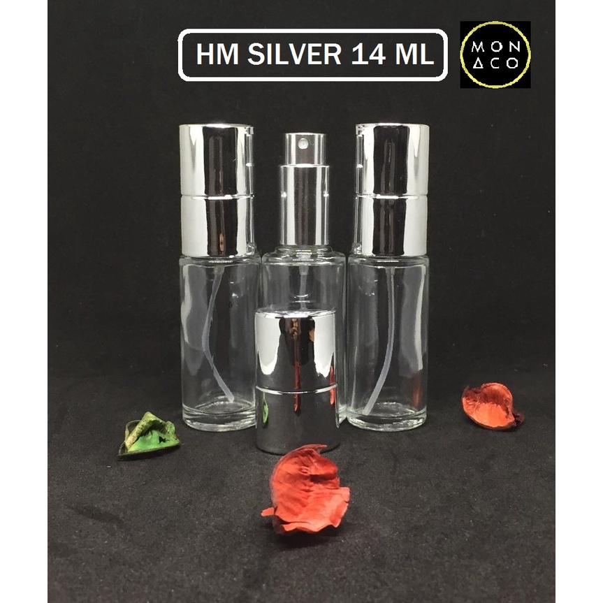 BOTOL HM TUTUP BLACK &amp; SILVER 14 ML