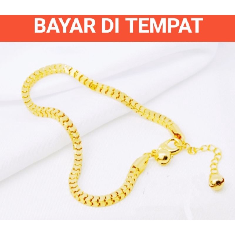 Terbaru RO27 gelang tangan 330927 anti karat anti pudar lapis emas gold 24