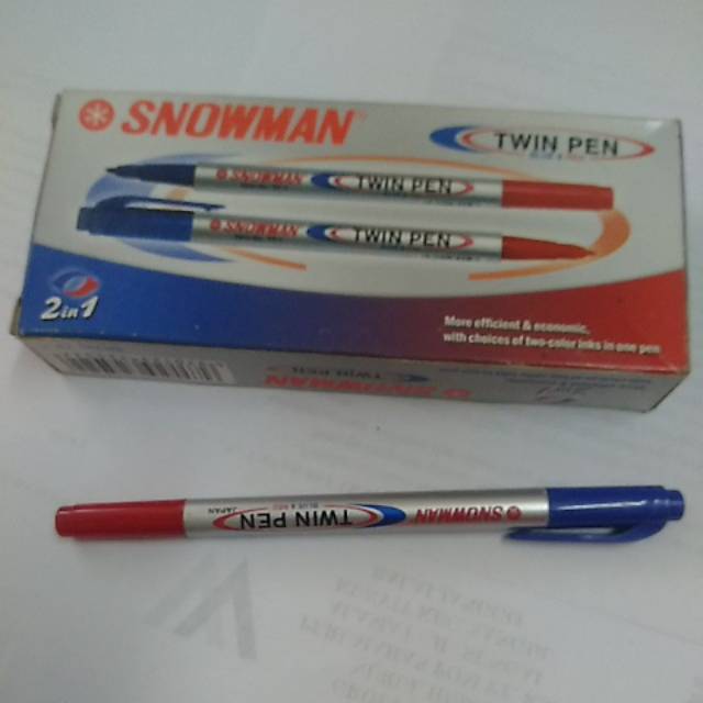 

Snowman twin pen