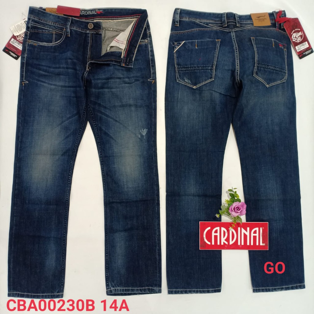 gof 37-38 CARDINAL CBCBA Celana Panjang Jeans Reguler Fit Slim Fit Straight Slim Bawahan Laki Dewasa