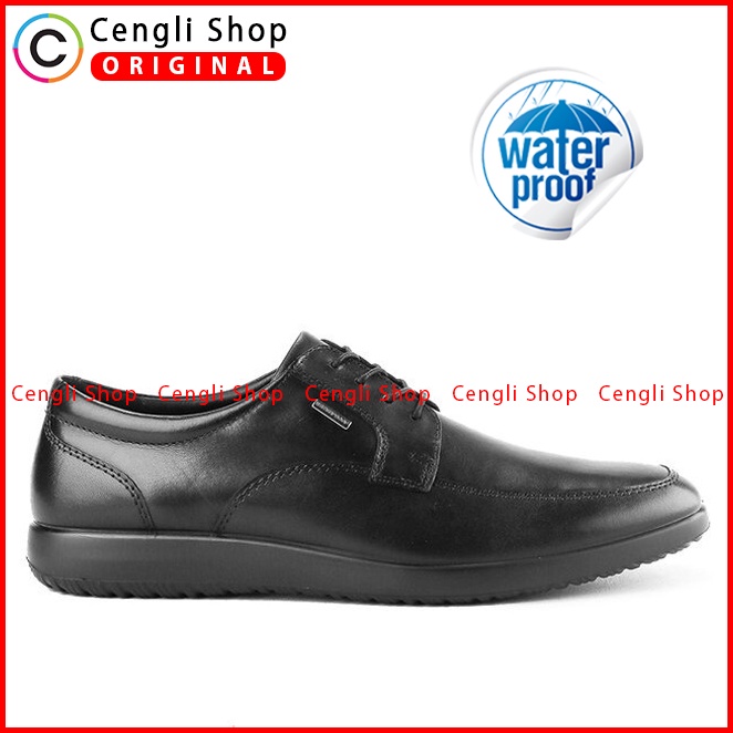 SEPATU FORMAL HUSH PUPPIES PRIA ORIGINAL PANTOFEL KULIT HITAM HM007