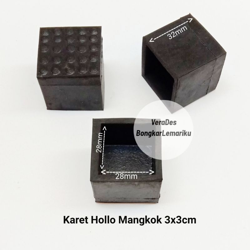 Karet Holo Mangkok 3x3 Karet Kaki Kursi Meja Hollow Model Sarung