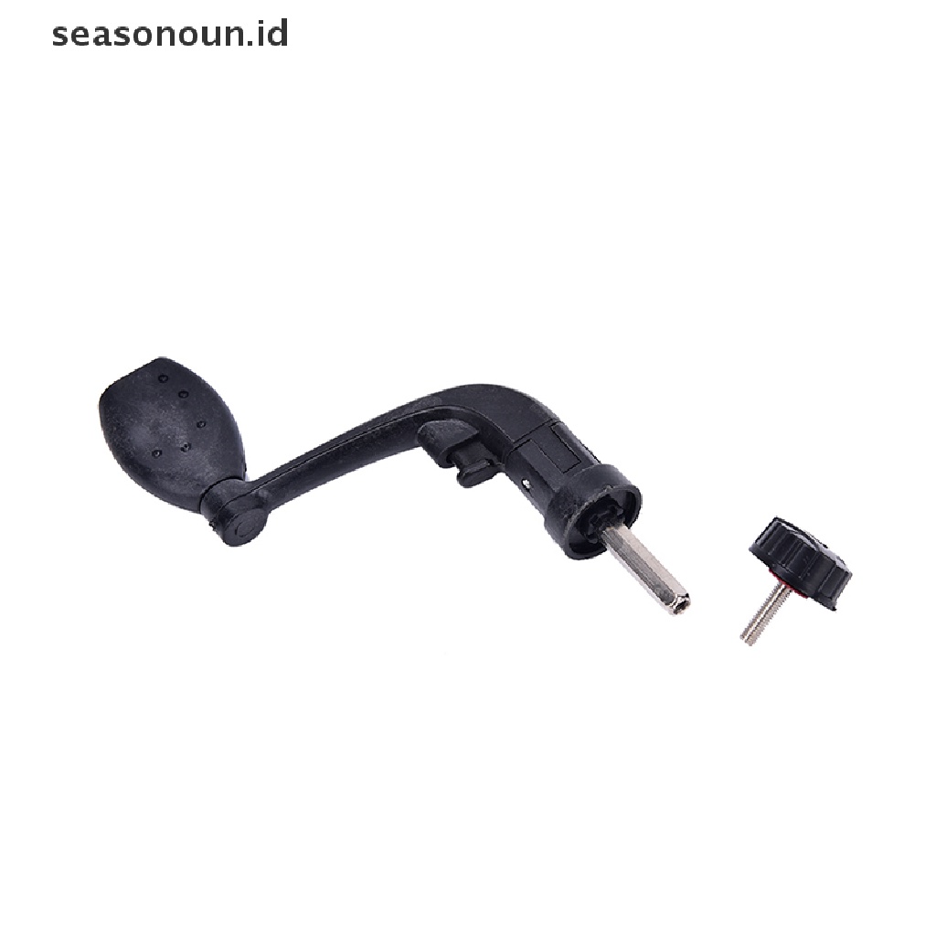 (seasonoun) 1pc Reel Pancing Bahan Plastik Warna Hitam Dengan power handle