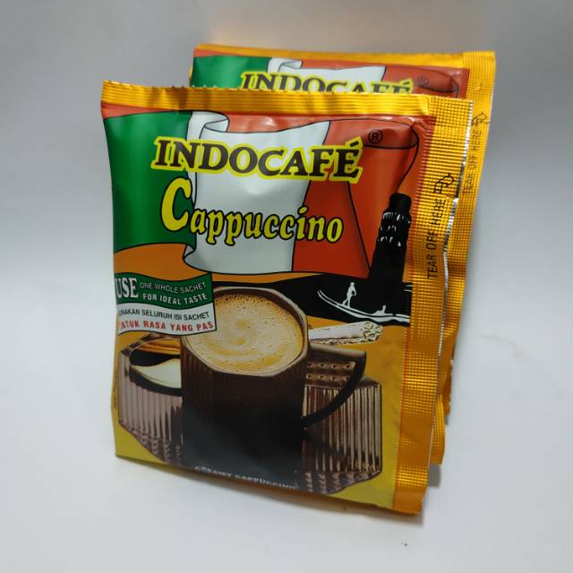 

Kopi indocafe Cappuccino 25 gr, per renteng isi 10sachet