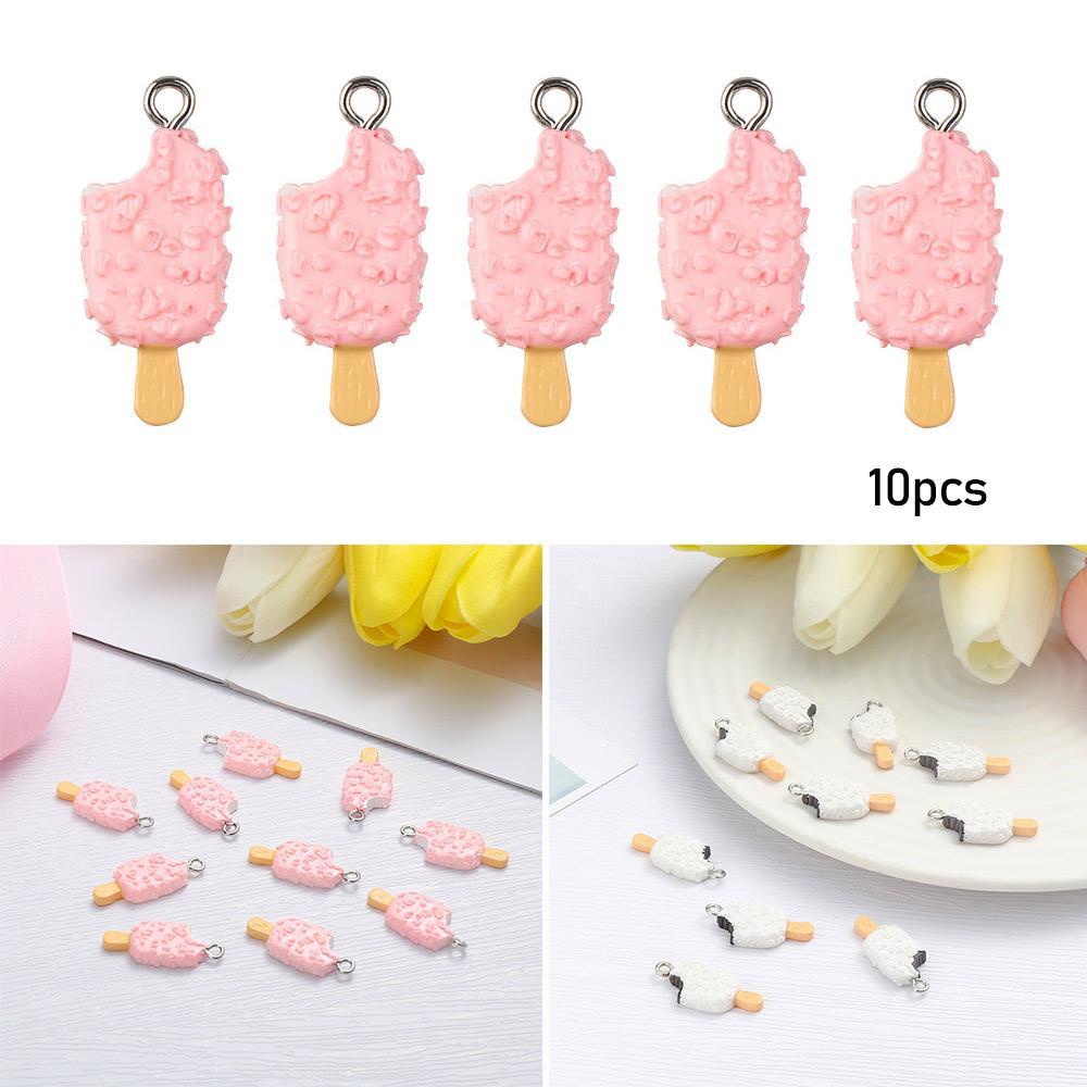 Lily Ice Cream Aksesoris Gantungan Lubang Charms Membuat Perhiasan DIY