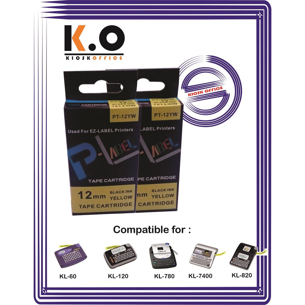 

Pita Label Tape Printer Casio 12mm Warna Kuning