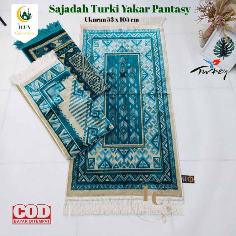 Sajadah Turki Yakar Midi Fantasy// 53 x 105 sejadah buludru tebal