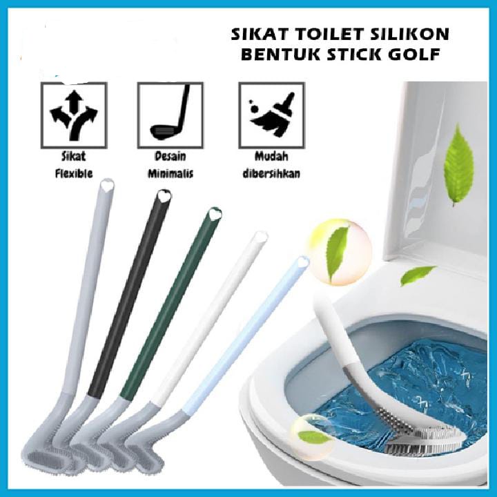 Sikat Toilet Silikon Golf Sikat Silicon Fleksibel Sikat Pembersih Kamar Mandi Sikat Wc Silikon Brush