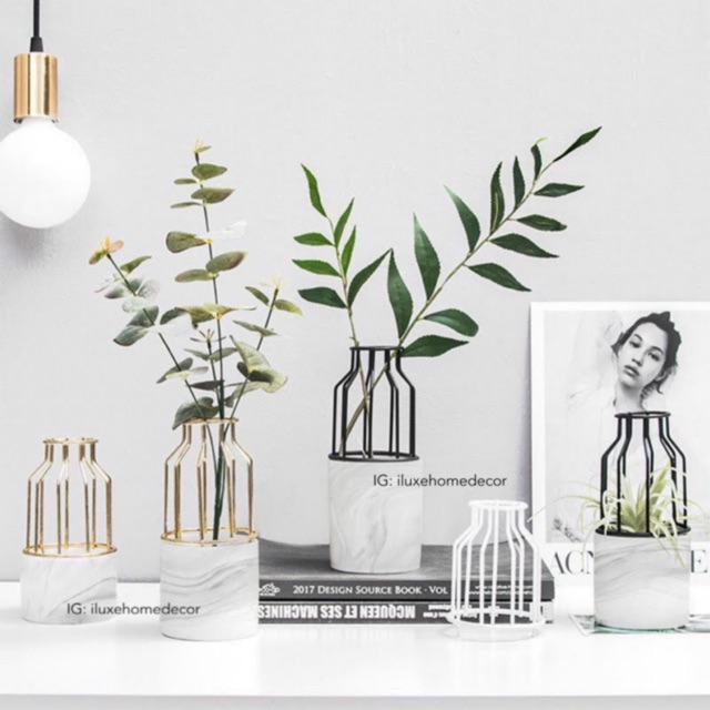 WIRE VASE - vas bunga/ pot bunga korea/ vas bunga keramik/ pot bunga aesthetic/ vas nordic