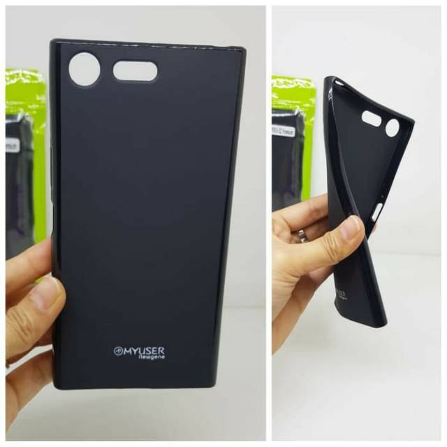MYUSER Sony XZ Premium 5.46" Soft Case Sony Xperia XZ Plus XZ+ NEWGENE - Hitam