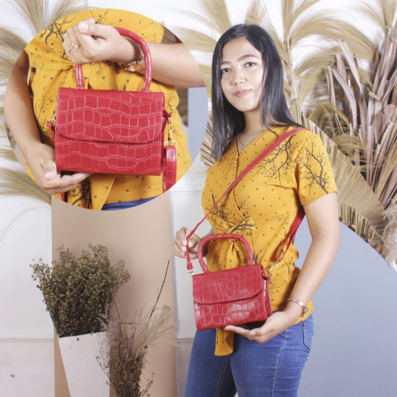Tas trend 2021 / Tas selempang/ Tas croco zuma