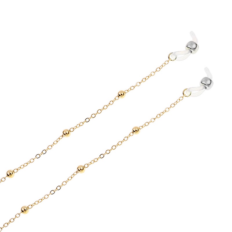 # Kaos T-Shirt Wanita Lengan Pendek Motif Print #Rantai Kacamata Baca Warna Emas Untuk Wanita