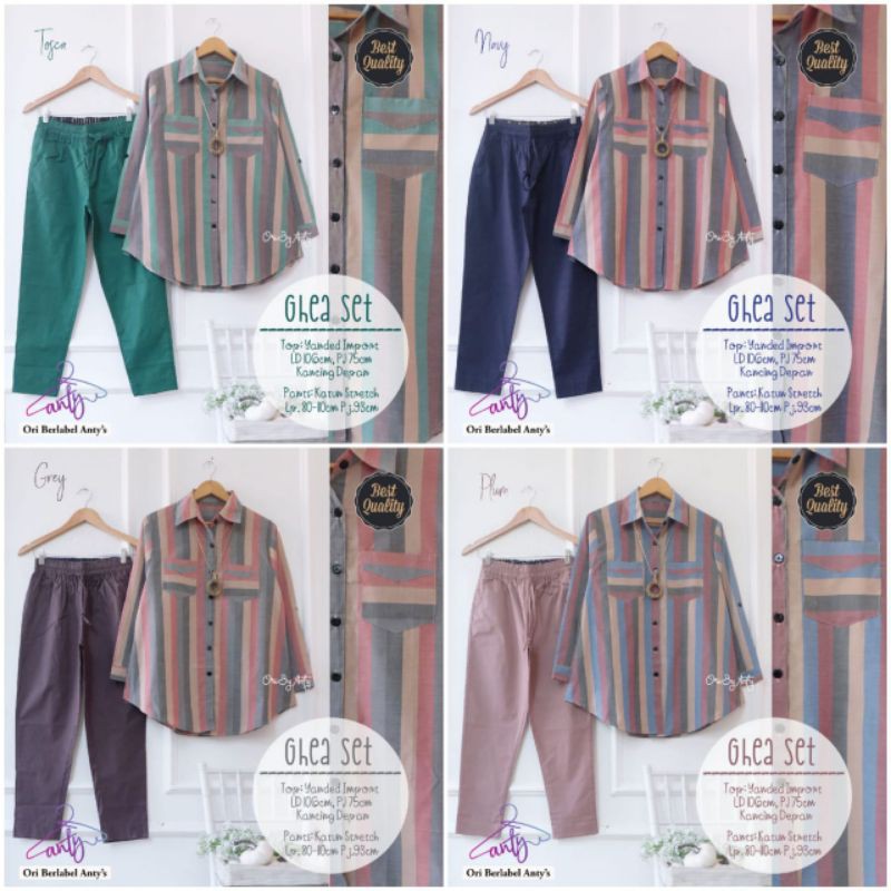 NEW SEAN SET 7 SETELAN CELANA WANITA JUMBO BAJU KERJA KANTOR BIGE SIZE