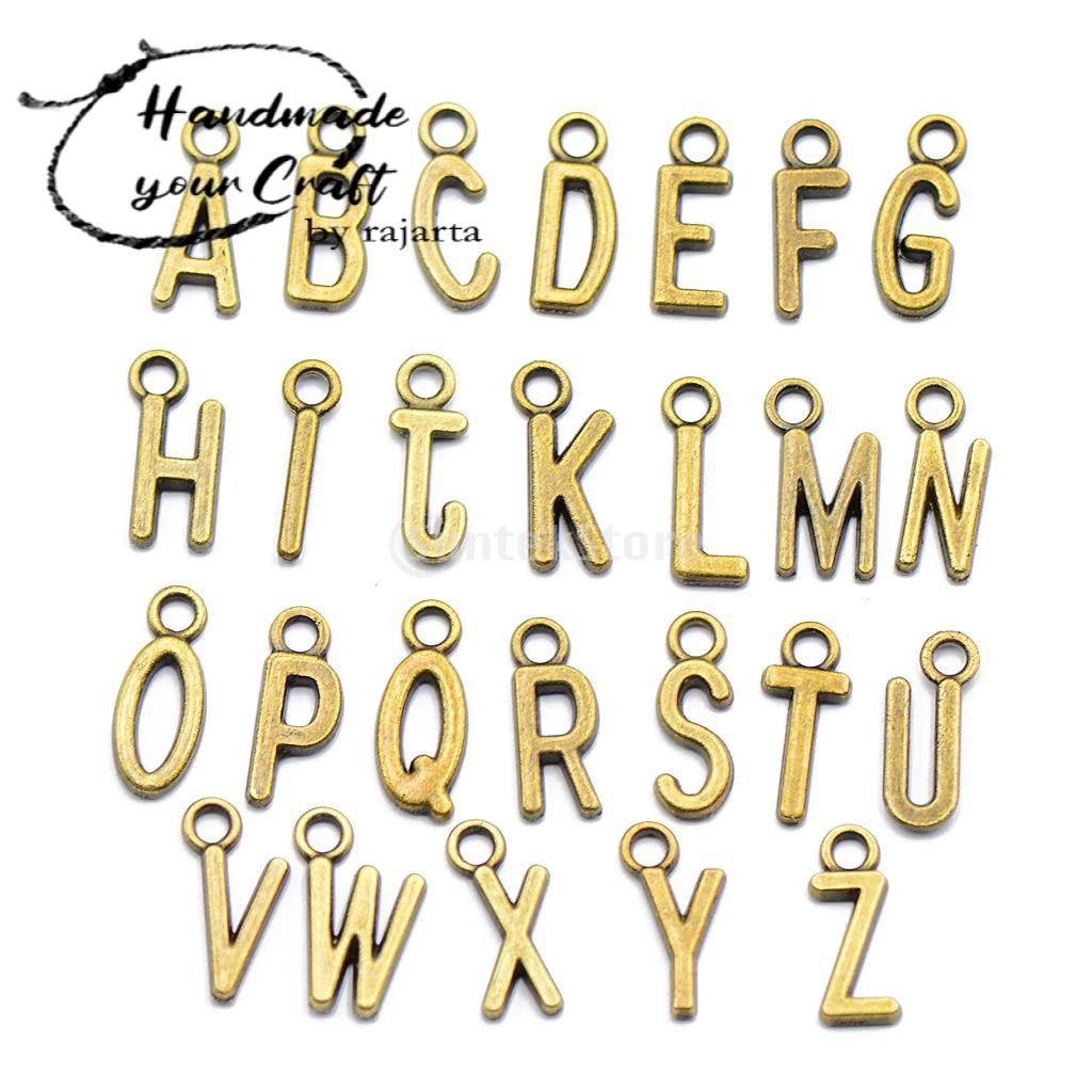 7.7 BIG SALE 1Pcs Charm Letters Metal Alphabet Bronze