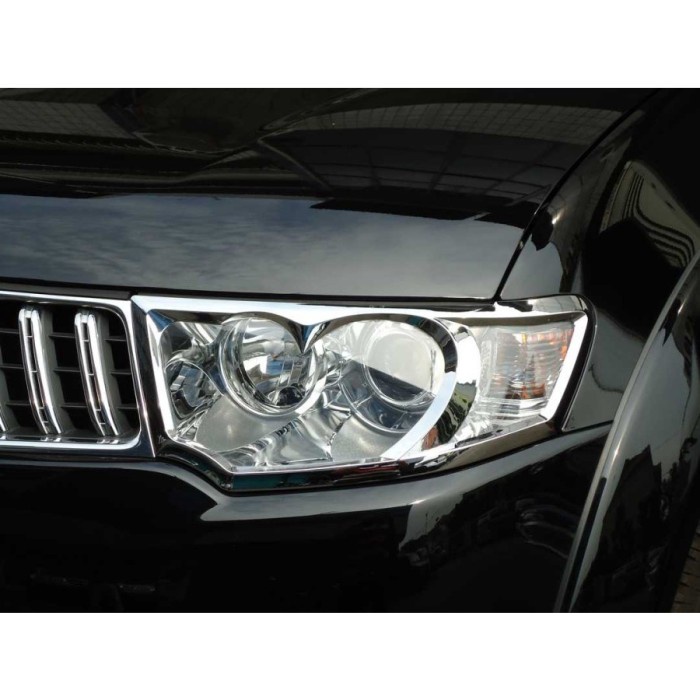 Garnish Pajero Sport 2010 2015 Cover Mobil Lampu Depan Belakang Chrome