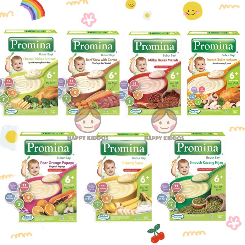 Promo Promina Bubur Bayi 6 120 Gr 7 Varian Rasa Mpasi Bayi Shopee Indonesia