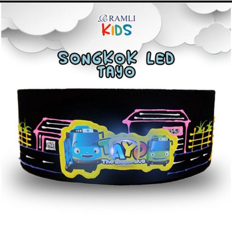 Peci Kopyah Hitam Model Kekinian Anak 2 Dengan Lampu LED