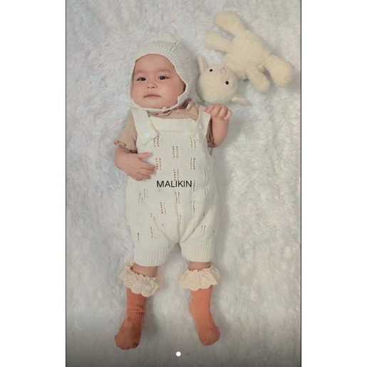 OVERAAL + CIPUT ANAK BAYI MALIKIN UNISEX 3-15 BULAN / BAJU KODOK ANAK BAYI / BAJU RAJUT BAYI