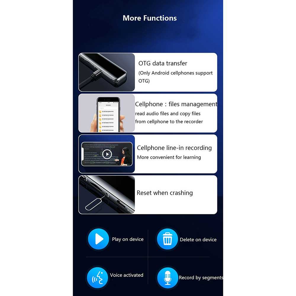 Vandlion Perekam Suara Hyperbolic Digital Voice Recorder 8GB - V39 ( Al-Yusi )