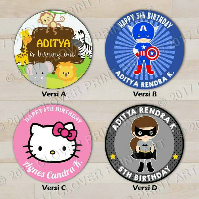 

(isi 20pcs) Stiker Bulat 5,7 cm