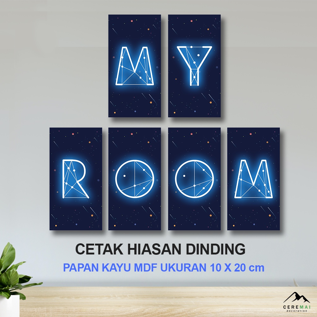 Jual CM DECOR - WALL DECOR ALPHABET HIASAN DINDING POSTER KAYU LUAR ...