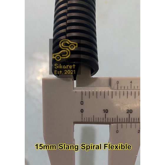 Selang Spiral Flexible Fleksibel Pembungkus Kabel 15 mm 15mm