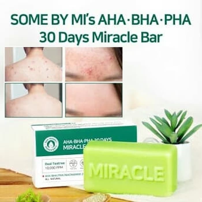 SHARE Some By Mi AHA BHA PHA 30 Days Miracle Cleansing BAR Soap Jerawat Badan Muka