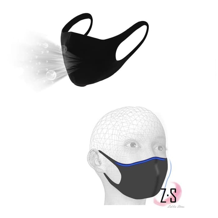 Masker Mulut Masker Kain Scuba katun cotton face mouth mask winter hangat import Washable bisa cuci