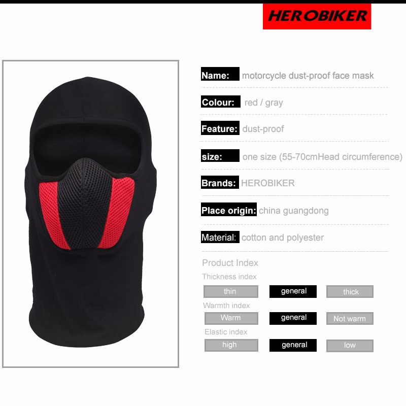 Masker Motor Full Face Ala Ninja - HR45