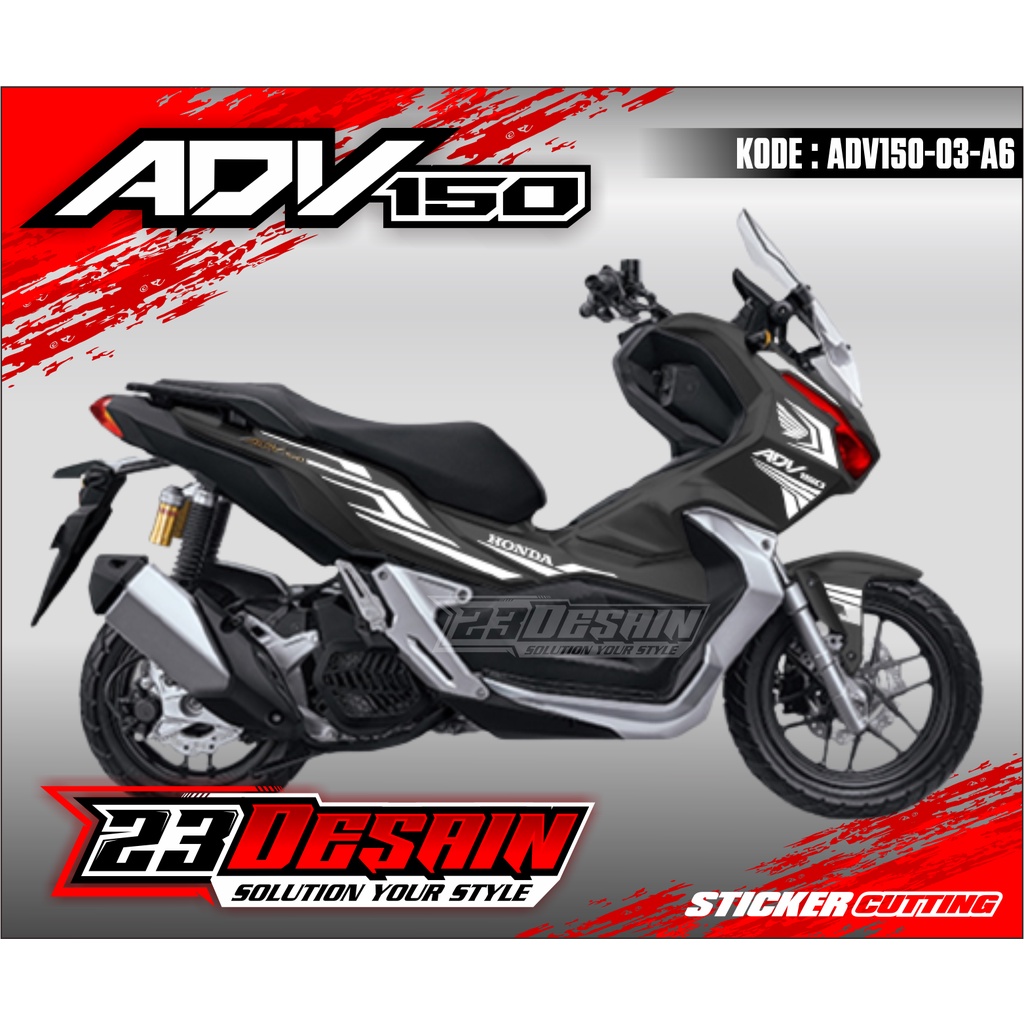 Sticker Cutting ADV 150 - Aksesoris Motor Sticker Honda ADV Schotlite Cutting Stiker Striping Lis Va