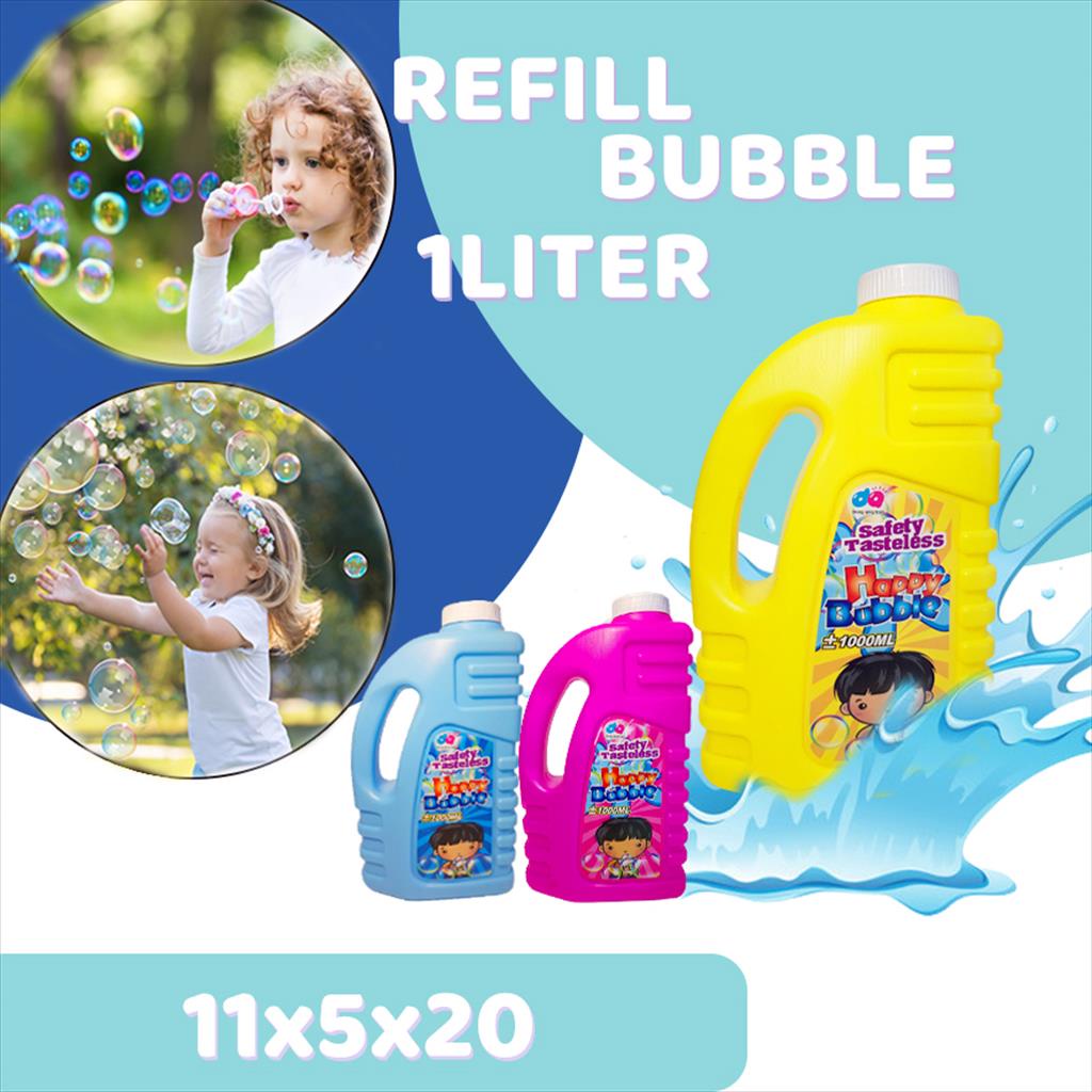 Cairan Isi Ulang Bubble/ Refil Bubble 1Liter/Refill Gelembung Sabun/Air Sabun