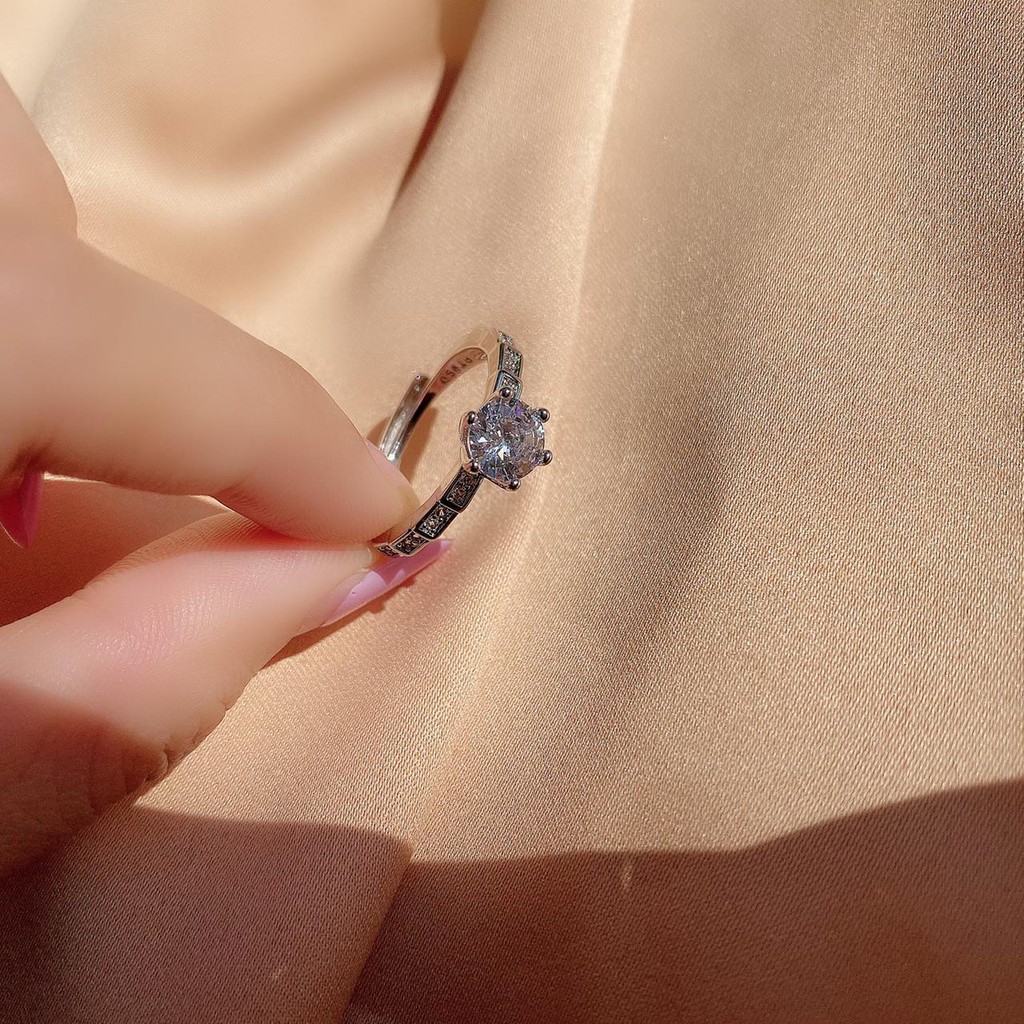 COD cincin fashion wanita silver 925 anti karatan model diamon zircon free diamond have size import