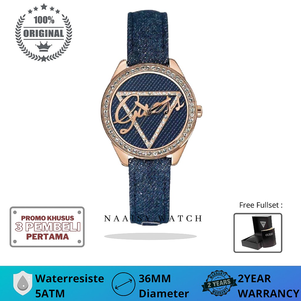 Jam Guess Wanita Original Guess W0456L6 36mm Original Fullset Garansi 2 Tahun