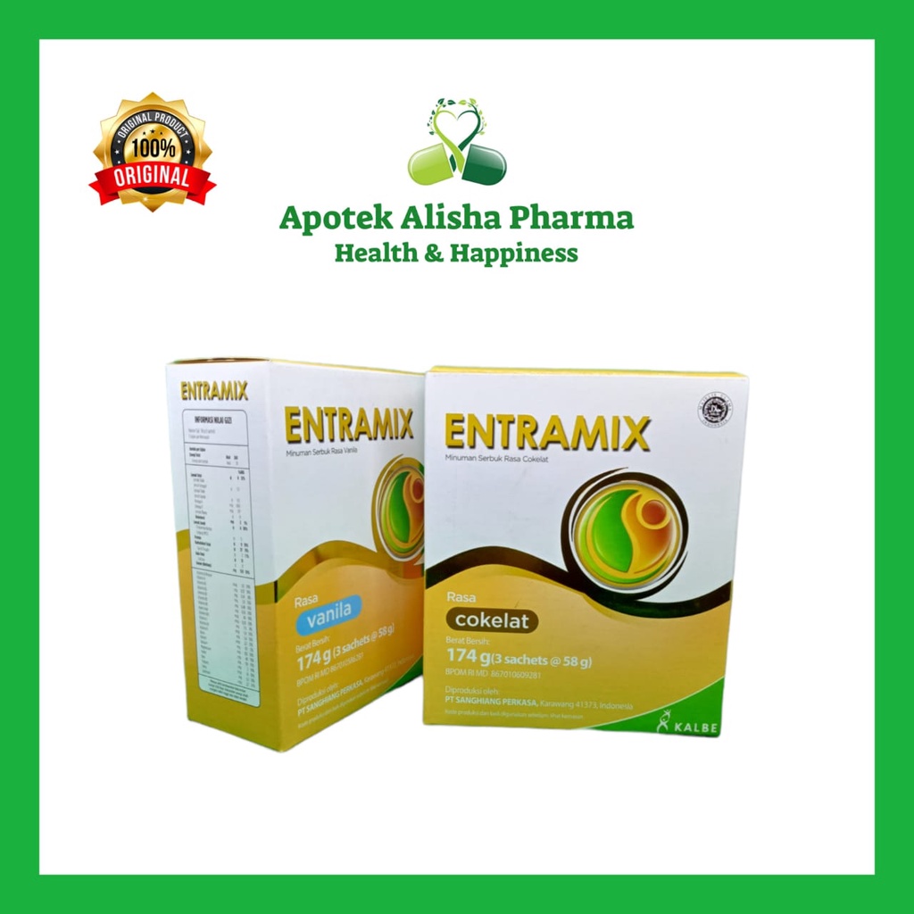 ENTRAMIX 174gr - Susu/Nutrisi Susah Makan/Kurang Berat Badan/Kurang Gizi/Mal Nutrisi/Gizi Buruk/Pasca Sakit/Entramic/Entramik