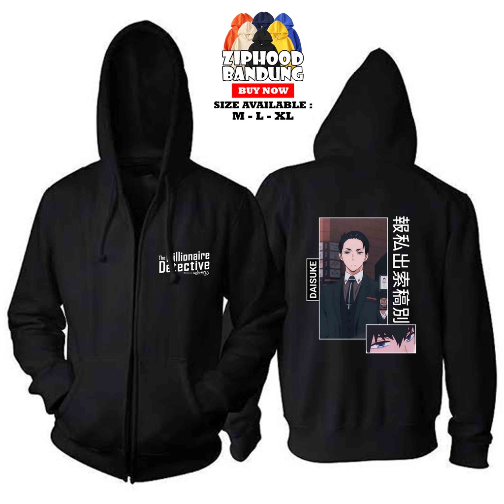 Jaket Zipper Hoodie Dewasa Daisuke Kambe - Kaos Anime The Millionaire Detective 710 - ZIPHOOD BANDUN