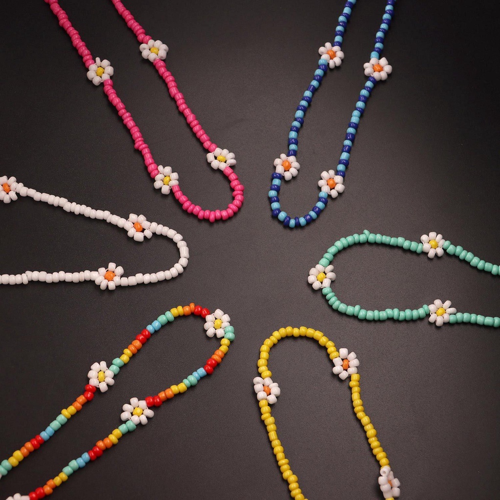 R-flower Kalung Bunga Wanita Colorful Handmade