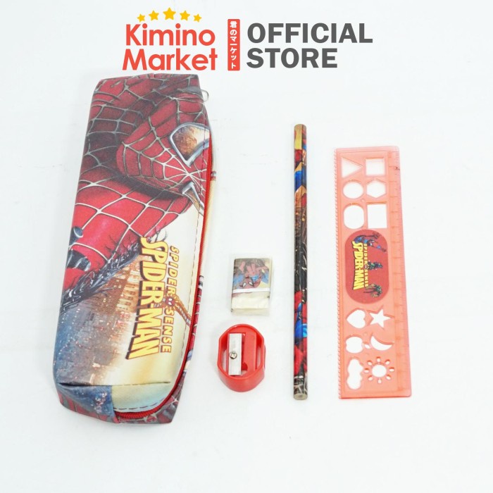

Hadir Alat Tulis Set Spiderman Merah Kotak Pensil Penggaris Crayon Pewarna Diskon