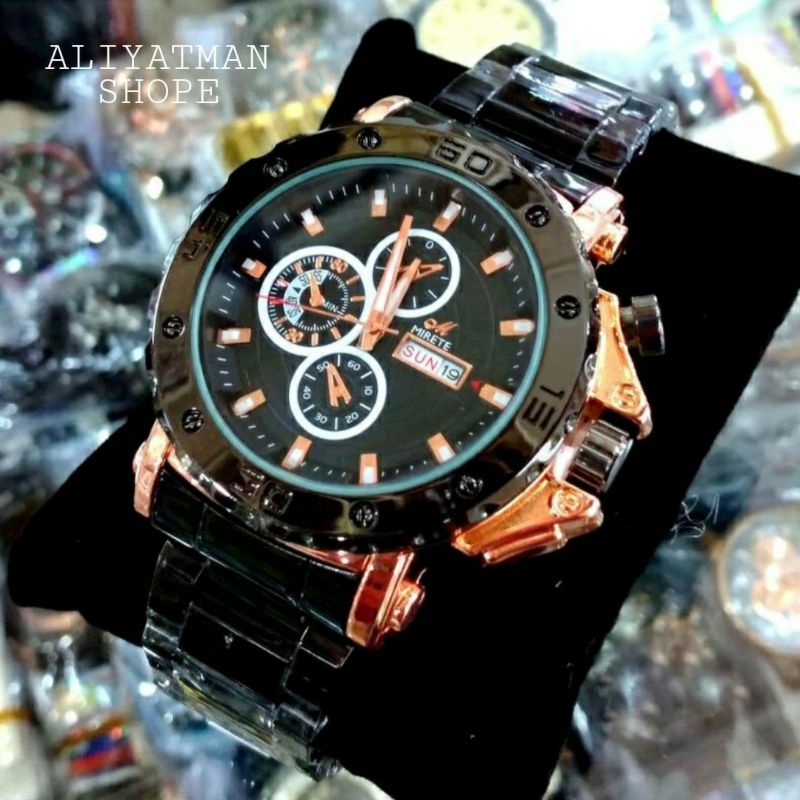 Jam Tangan Pria Mirete NEW Edition Sesuai Foto Original Anti Air Fitur Tanggal Hari Aktif Besstsller Terbaru Harga Promo | Original Strap Stainlees Steel _ Jam Tangan Cowok Import Mewah Elegan Sporty Frew box Dan Batrai Cadangan