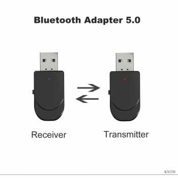 [2 in 1] USB Audio Bluetooth 5.0 Transmitter &amp; Receiver / USB Dongle HiFi Audio Bluetooth Transmitter &amp; Receivern / USB Dongle Kecil Praktris USB Bluetooth Audio USB Blutooth Speaker Headphone MP3 MP4 TV Source Audio / Perangkat Audio Spiker Bluetoot