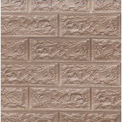 FYGALERY HL0063 Wallpaper Dinding Foam Batu Bata 3D Sticker Wall Decoration Dekorasi Rumah Murah-Coklat