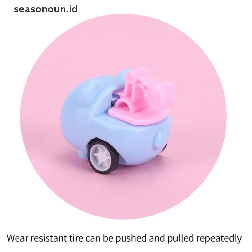(seasonoun) 1pc Mainan Mobil Konstruksi Mini Pull Back Untuk Anak Laki-Laki / Perempuan