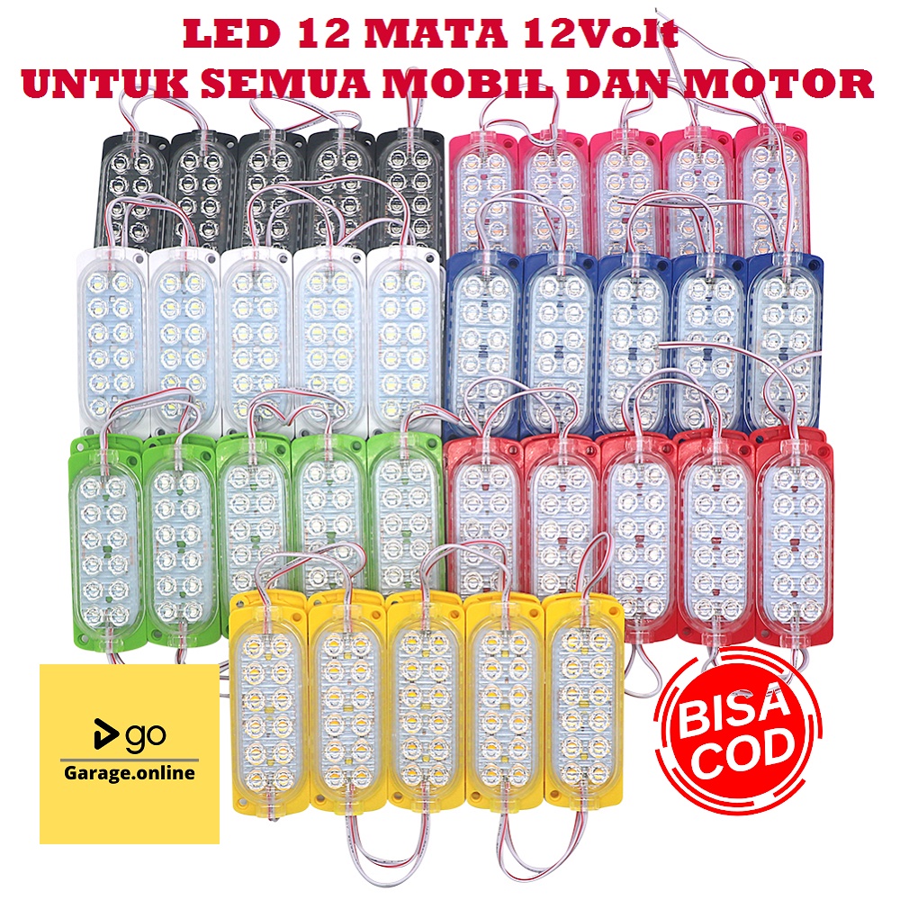 LAMPU LED 12 mata aneka macam warna 12V Mobil Motor Termurah