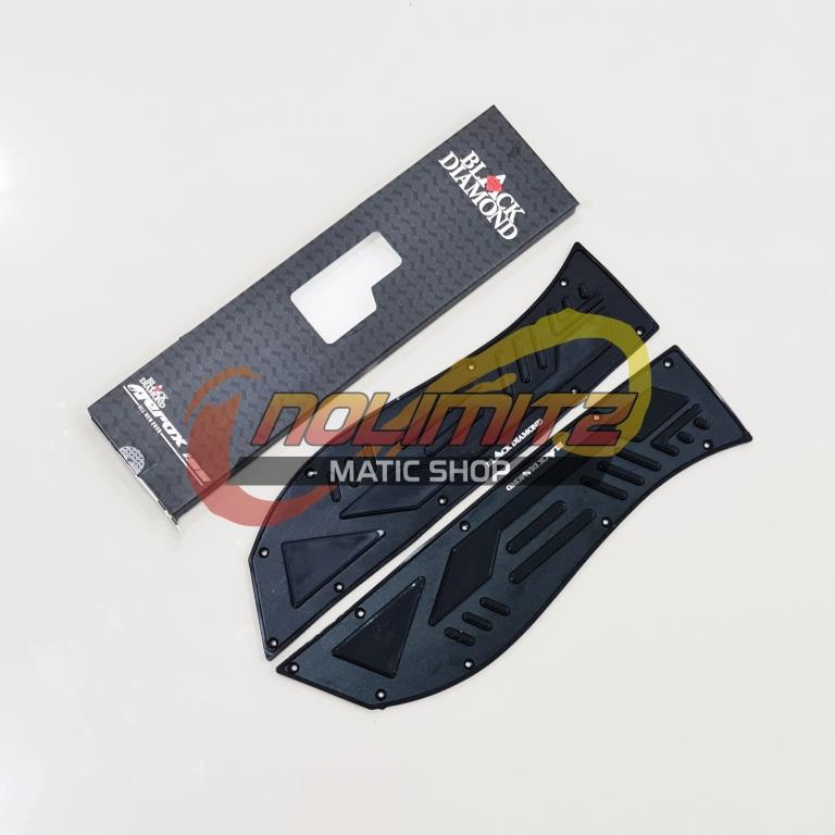 Floorboard Bordes Karpet Pijakan Black Diamond New Aerox 155 Connected