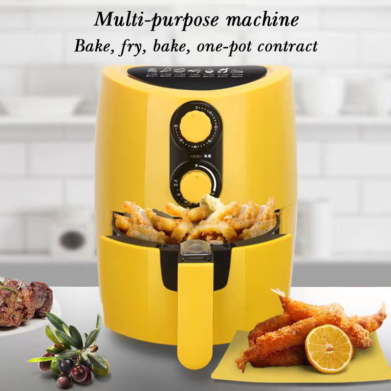 Air Fryer 5 Liter Rakii Import | Air Fryer Menggoreng Tanpa Minyak Warna Kuning High Quality