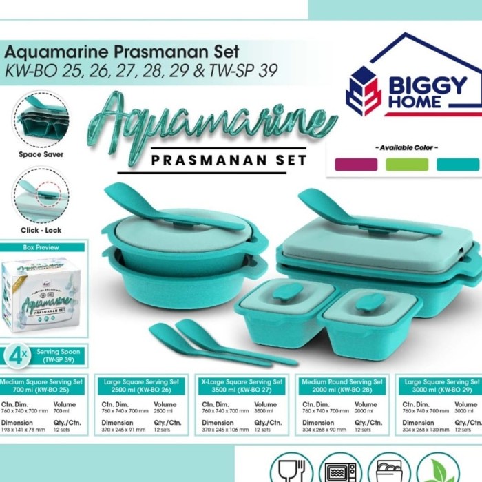 Saji Prasmanan - Wadah Plastik Makanan/ Prasmanan Bulat &Segi Set(6)